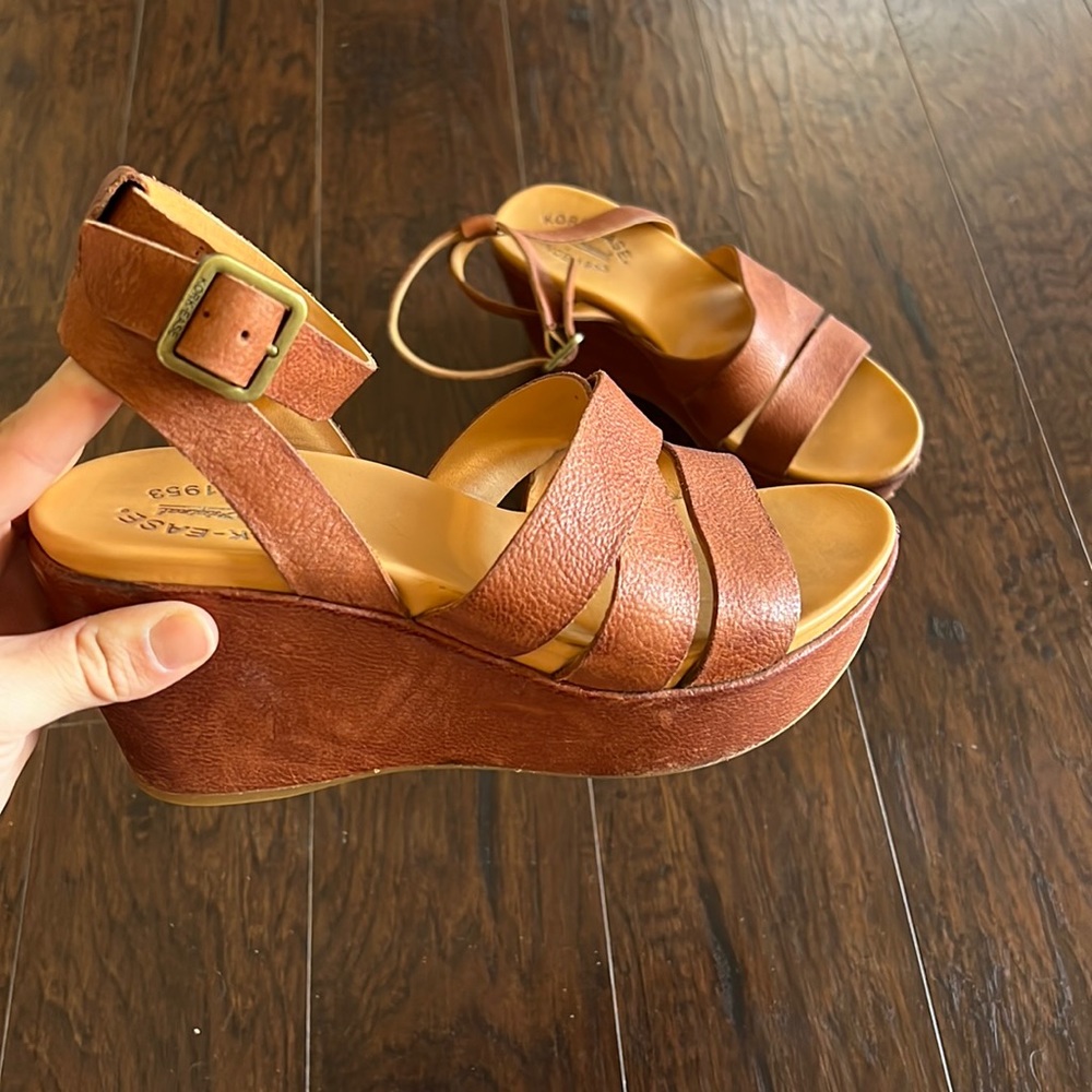 Kork-Ease Leather Wedges